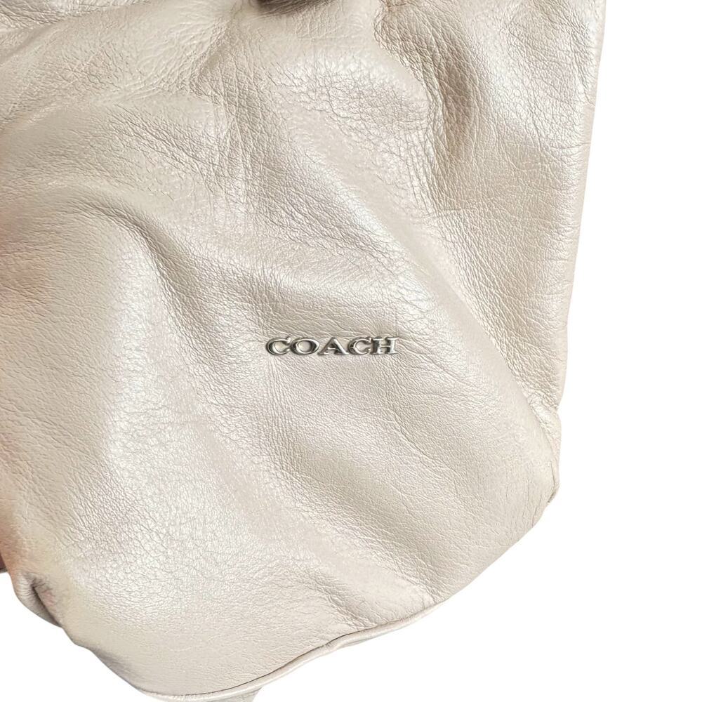 COACH Madison Phoebe Gathered Twist Leather Shoulder Bag Taupe/Beige 25260 - Picture 12 of 12